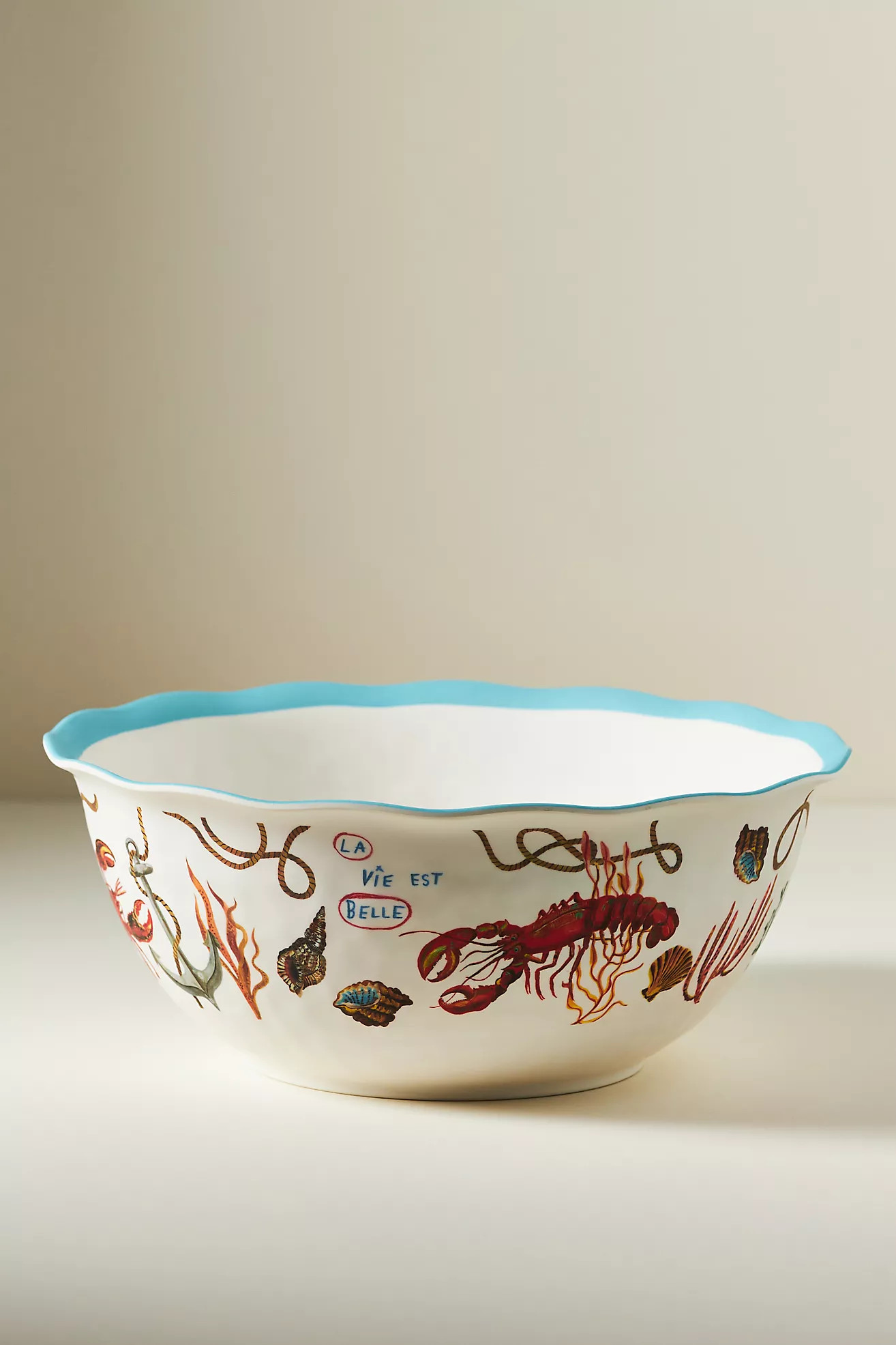 Nathalie Lete By the Sea Melamine Serving Bowl | Anthropologie (US)