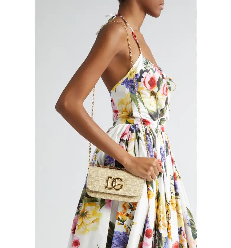 Dolce&Gabbana 3.5 Woven Raffia Top Handle Bag | Nordstrom | Nordstrom