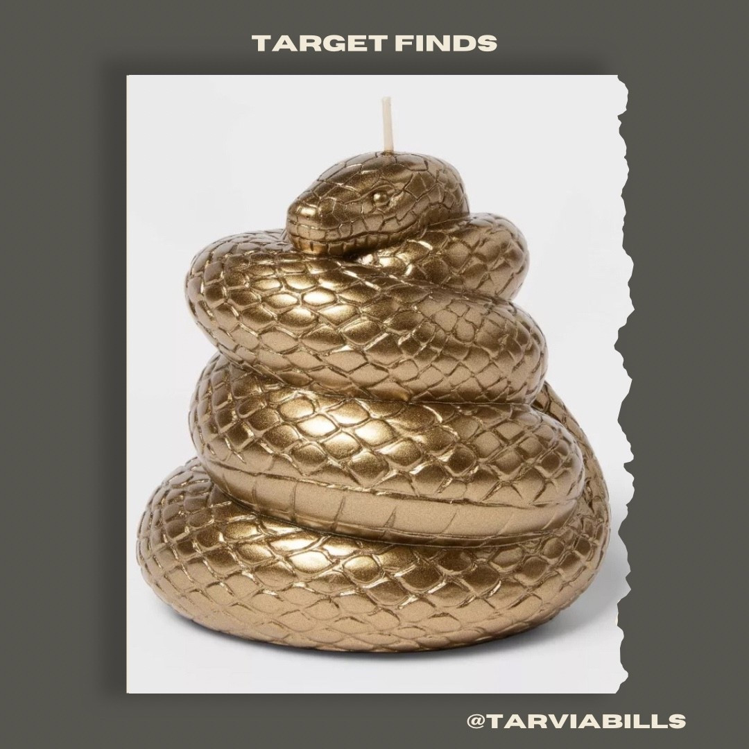 Serving looks and a little edge 🐍🕯️
This coiled snake candle is fire—even unlit.

#TargetFinds

#LTKHome #LTKFindsUnder50