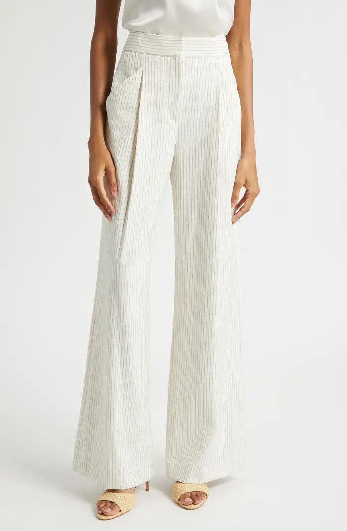 Veronica Beard Rimini Wide Leg Pinstripe Pants | Nordstrom | Nordstrom