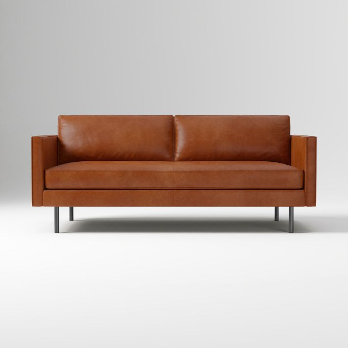 Axel Leather Sofa (76"–89") | West Elm (US)