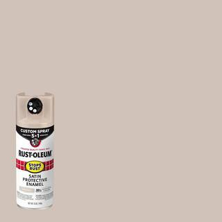 Rust-Oleum Stops Rust 12 oz. Custom Spray 5-in-1 Satin French Beige Spray Paint 376879 - The Home... | The Home Depot