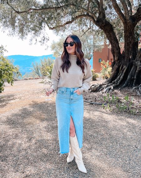 The outfit is cool, but it’s the 140 year olive tree in the background for me 💁🏻‍♀️. But for real, this was probably my favorite outfit from our Napa trip! I know a lot of people aren’t here for the denim maxi skirt yet, but I love it 😂🙌🏻

#LTKFind #LTKtravel #LTKstyletip