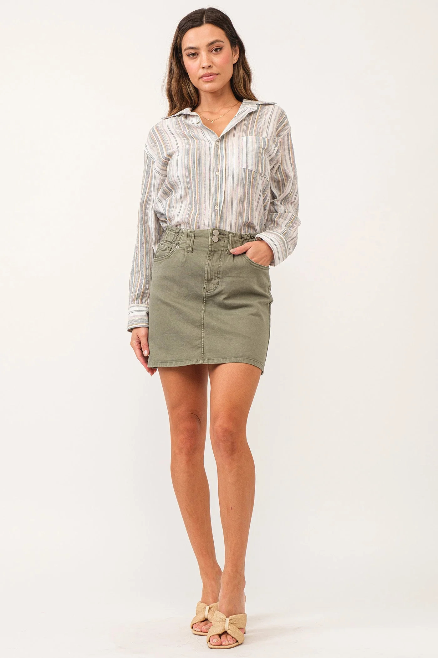 QUINN SKIRT OLIVE BRANCH | Dear John Denim