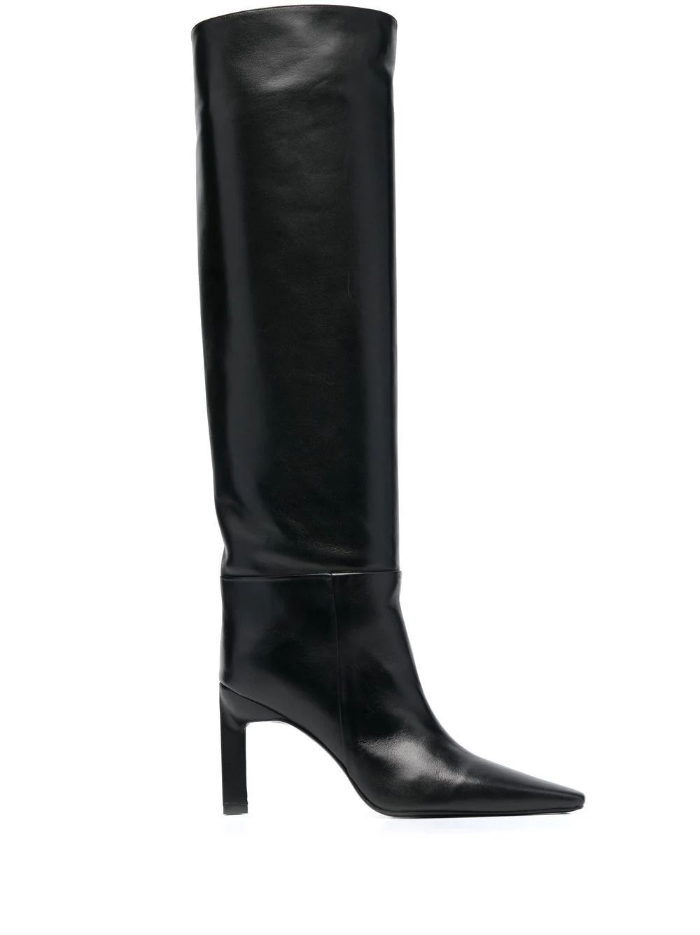 The Attico Leather knee-length Boots - Farfetch | Farfetch Global