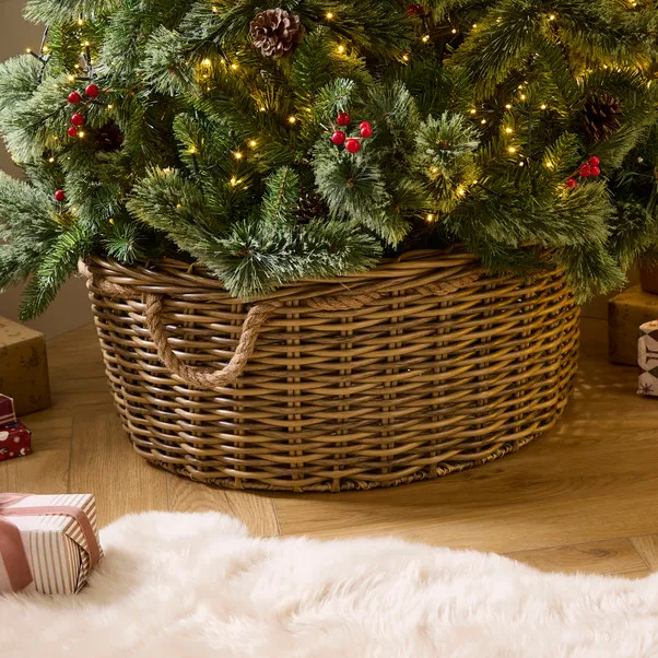 Chunky Faux Rattan Tree Basket | Dunelm