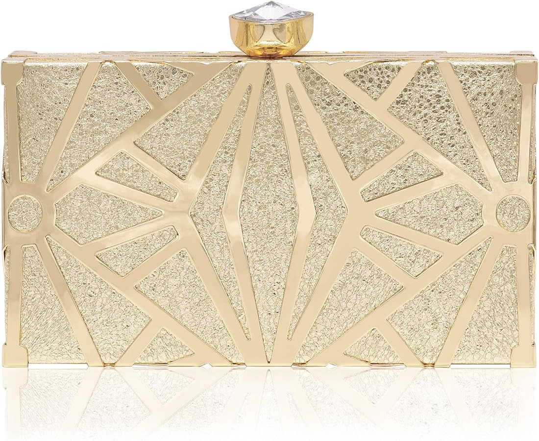 Milisente Gold Clutch Purses For Women Metallic Bridal Evening Clutch Bags Evening Formal Handbag... | Amazon (US)
