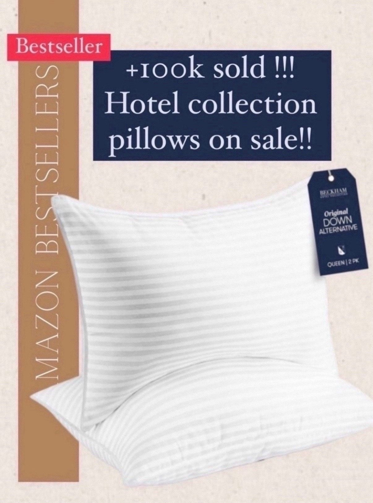 This hotel collection pillow has been a most loved bestseller and if you are in the market for new pillows then you should take a look.  There is a deal on it right now