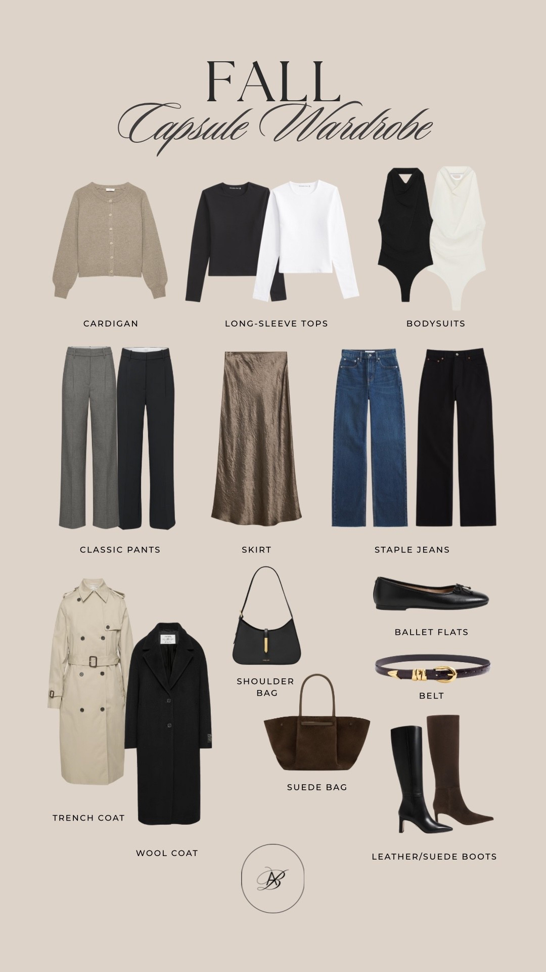 Fall Capsule Wardrobe 🤎🍂

bodysuit, cardigan, denim jeans, satin skirt, trench coat, wool coat, ballet flats, suede boots, brown suede bag, knee-high boots 

#LTKSeasonal #LTKStyleTip #LTKWorkwear