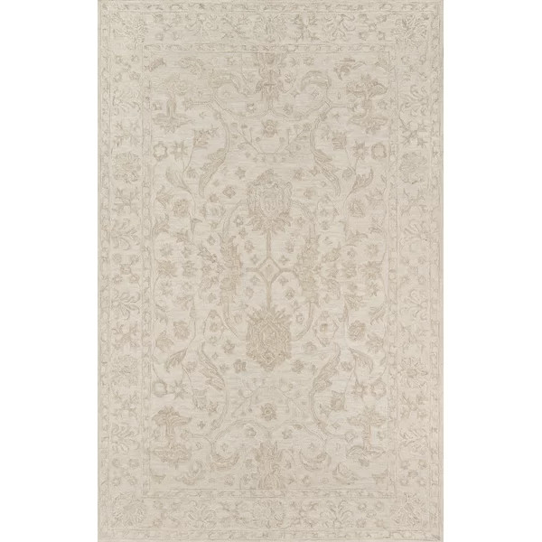 Cece Handmade Wool Beige Rug | Wayfair North America