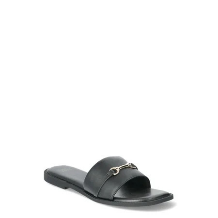 Time and Tru Women s Horsebit Hardware Slide Sandal | Walmart (US)