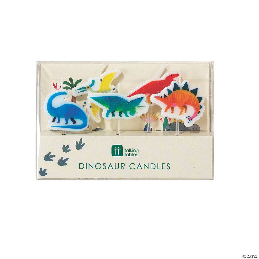 Party Dinosaur-Shaped Candles - 5 Pc. | Oriental Trading Company