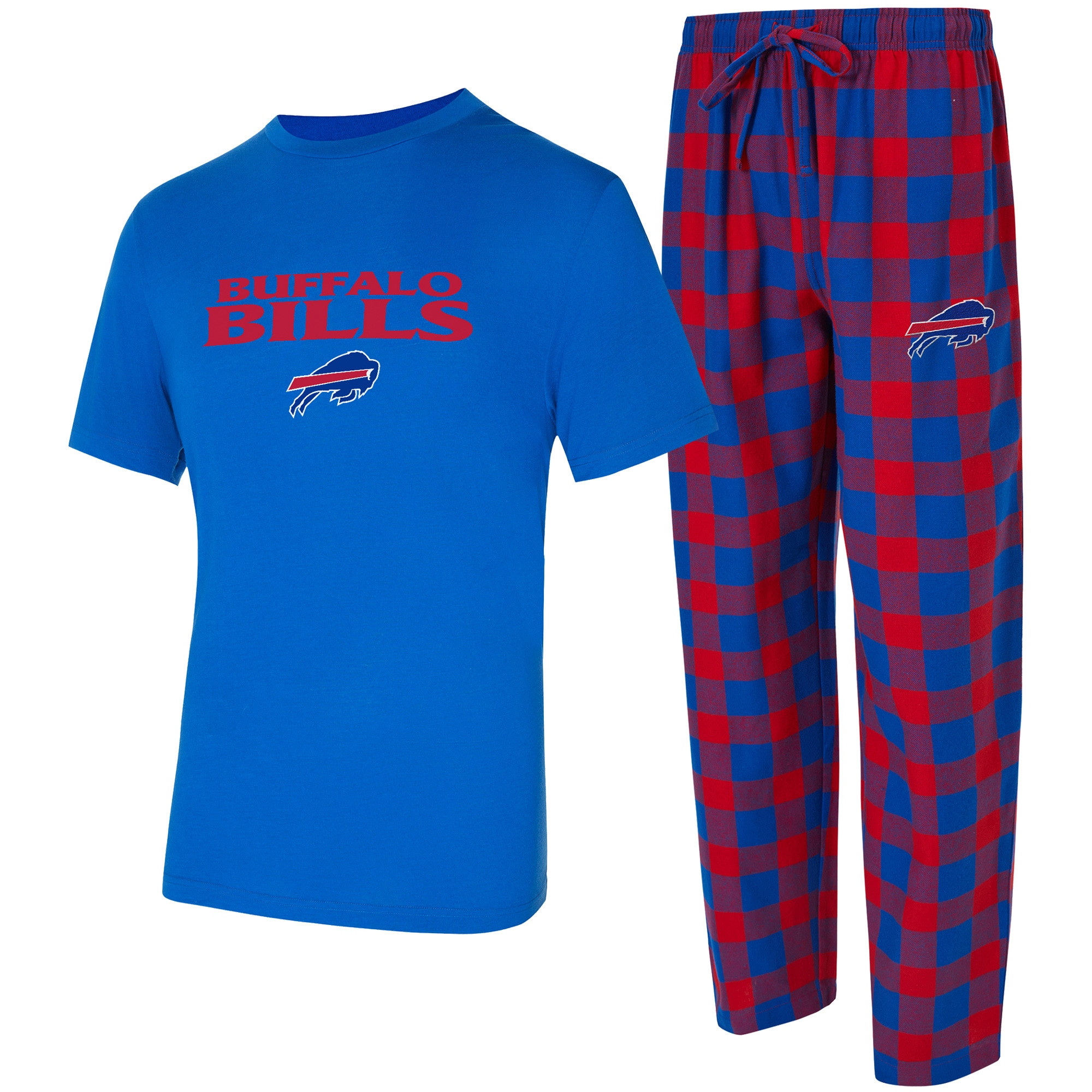 Men's Buffalo Bills Concepts Sport Royal/Red Avondale T-Shirt & Flannel Pants Set | NFL Shop