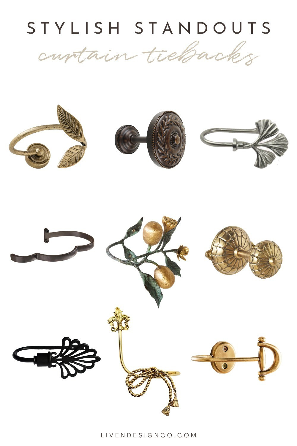 Curtain tiebacks. Curtain holders. Brass Curtain tieback 

#LTKSaleAlert #LTKSeasonal #LTKHome