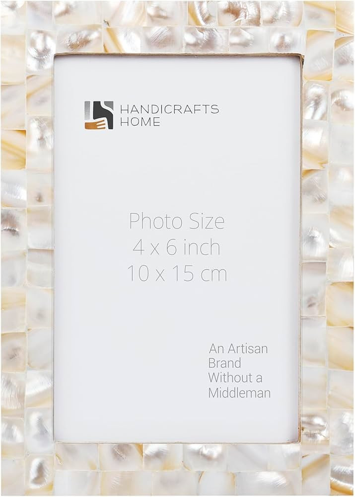 Handicrafts Home Decorative Picture Frame Wooden Photo Frame and Collage (Mop White, 4x6) | Amazon (US)