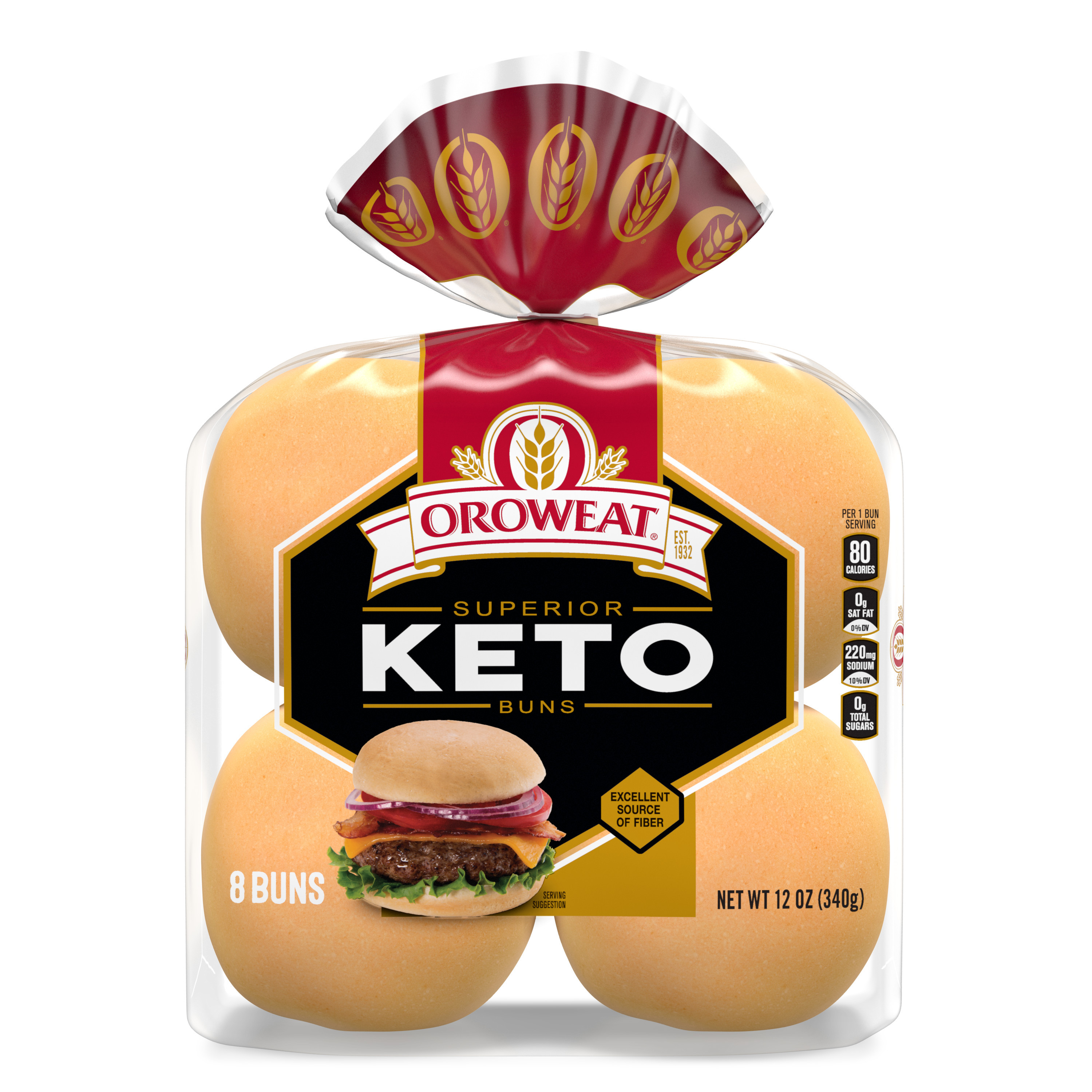 Oroweat Keto Hamburger Buns, 8 count, 12 oz - Walmart.com | Walmart (US)
