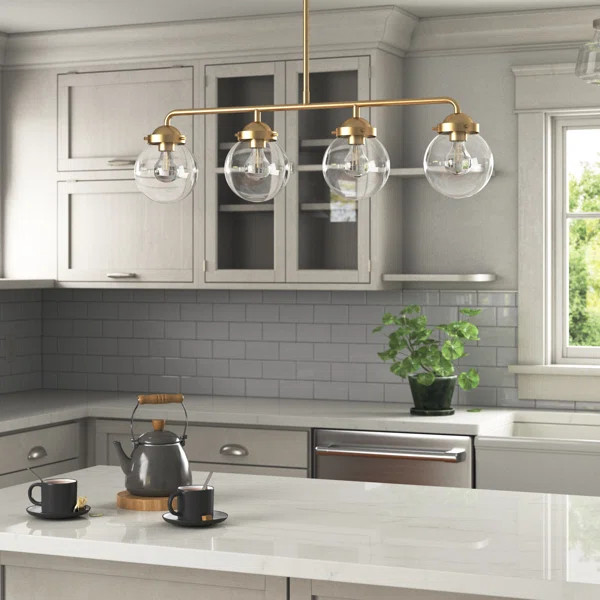 Wason 4 - Light Kitchen Island Linear Pendant | Wayfair Professional