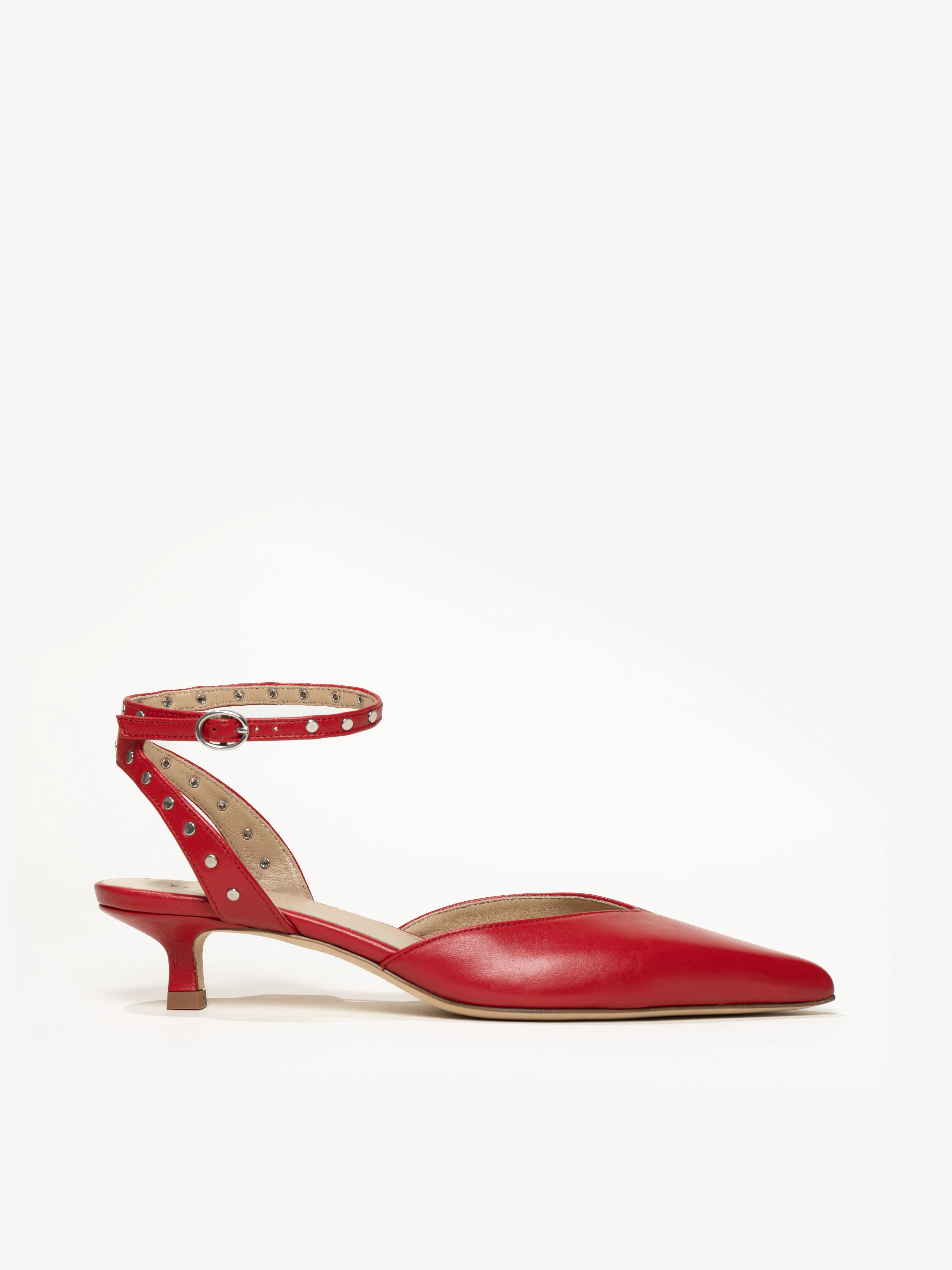 M.Gemi The Piccolo Due Women's Pumps, Size 37.5 in Sunset Red | M.GEMI