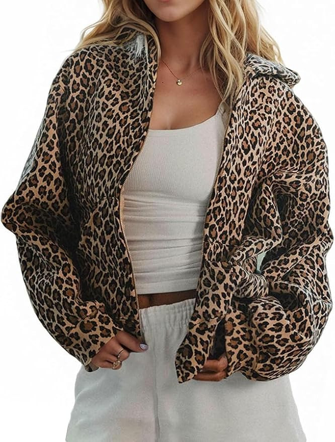 Womens Camo Hoodie Y2k Oversized Leopard Print Hoodie Vintage Long Sleeve Sweatshirts Pullover Ja... | Amazon (US)