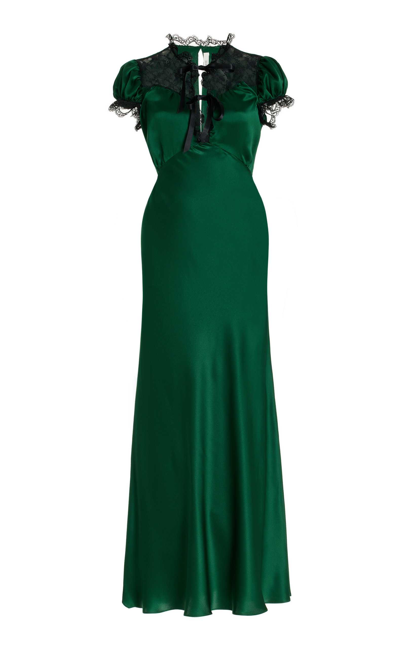 Ruffled Silk Satin Dress | Moda Operandi (Global)
