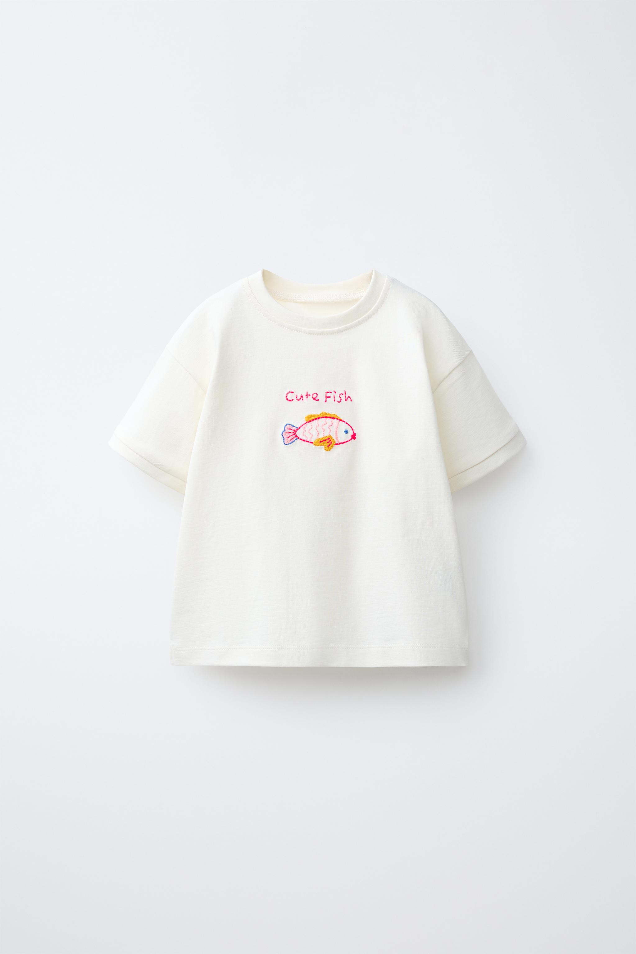 FISH EMBROIDERY T-SHIRT | Zara US