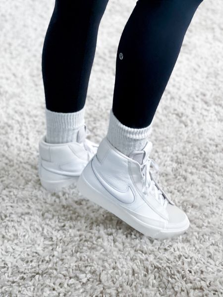 TTS; I got my usual size 

White Nikes - Nike Blazers - Neutral Nikes - Cute Nikes - White Hightops - Shoe Trends - White Shoes 

#nike #whiteshoes #lululemon

#LTKFind #LTKstyletip #LTKshoecrush