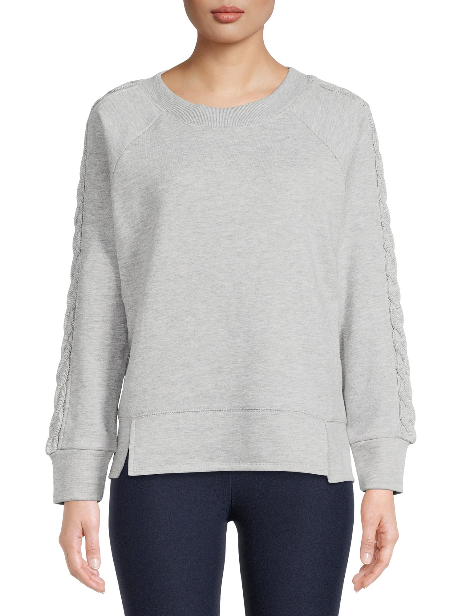 Time and Tru Women's Cable Sweatshirt | Walmart (US)
