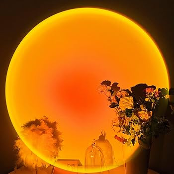 Sunset Lamp Projector, 180 Degree Rotation Sunset Projection Light Led Night Light Floor Lamp wit... | Amazon (US)