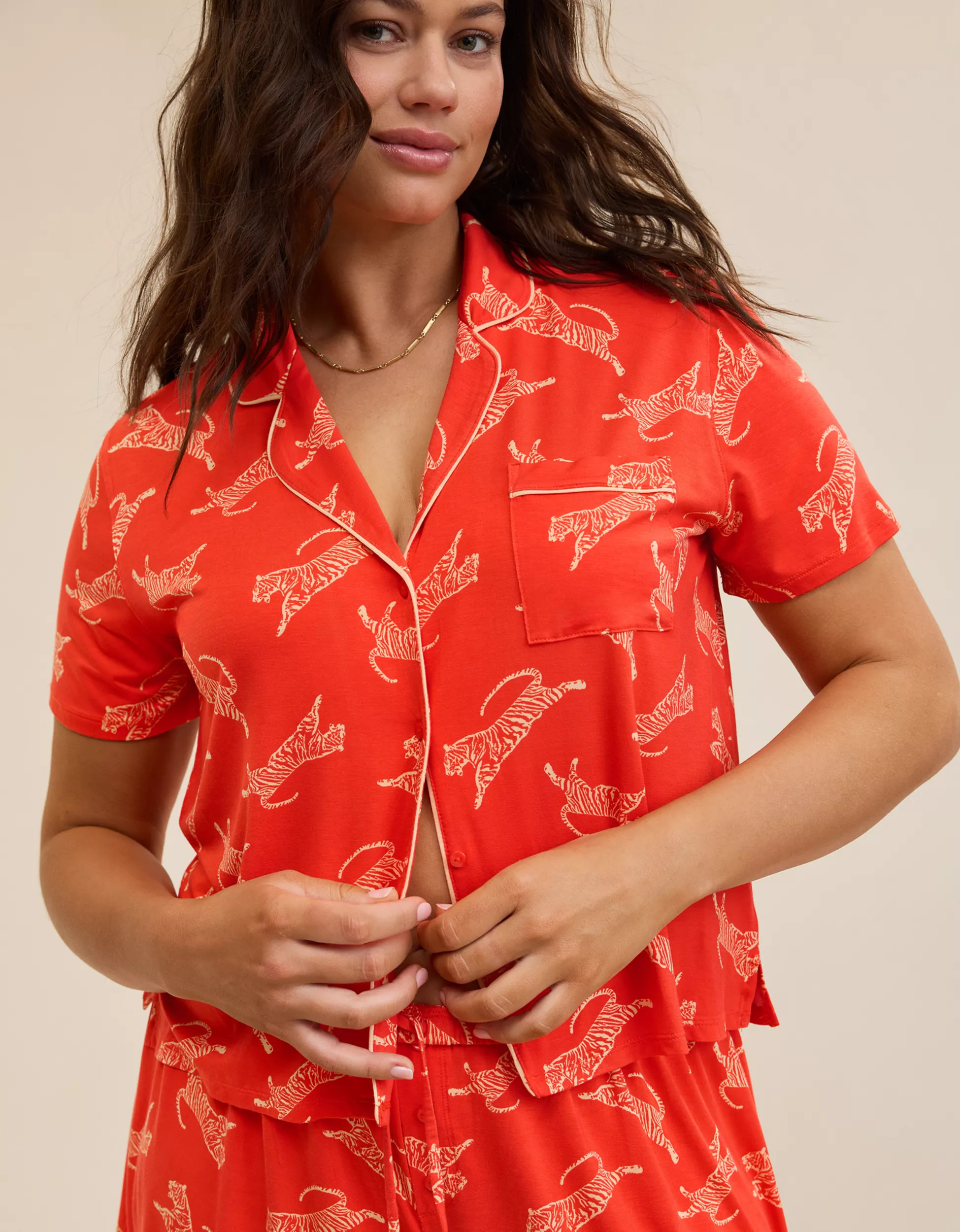 Aerie Real Soft® Short Sleeve Pajama Shirt | Aerie