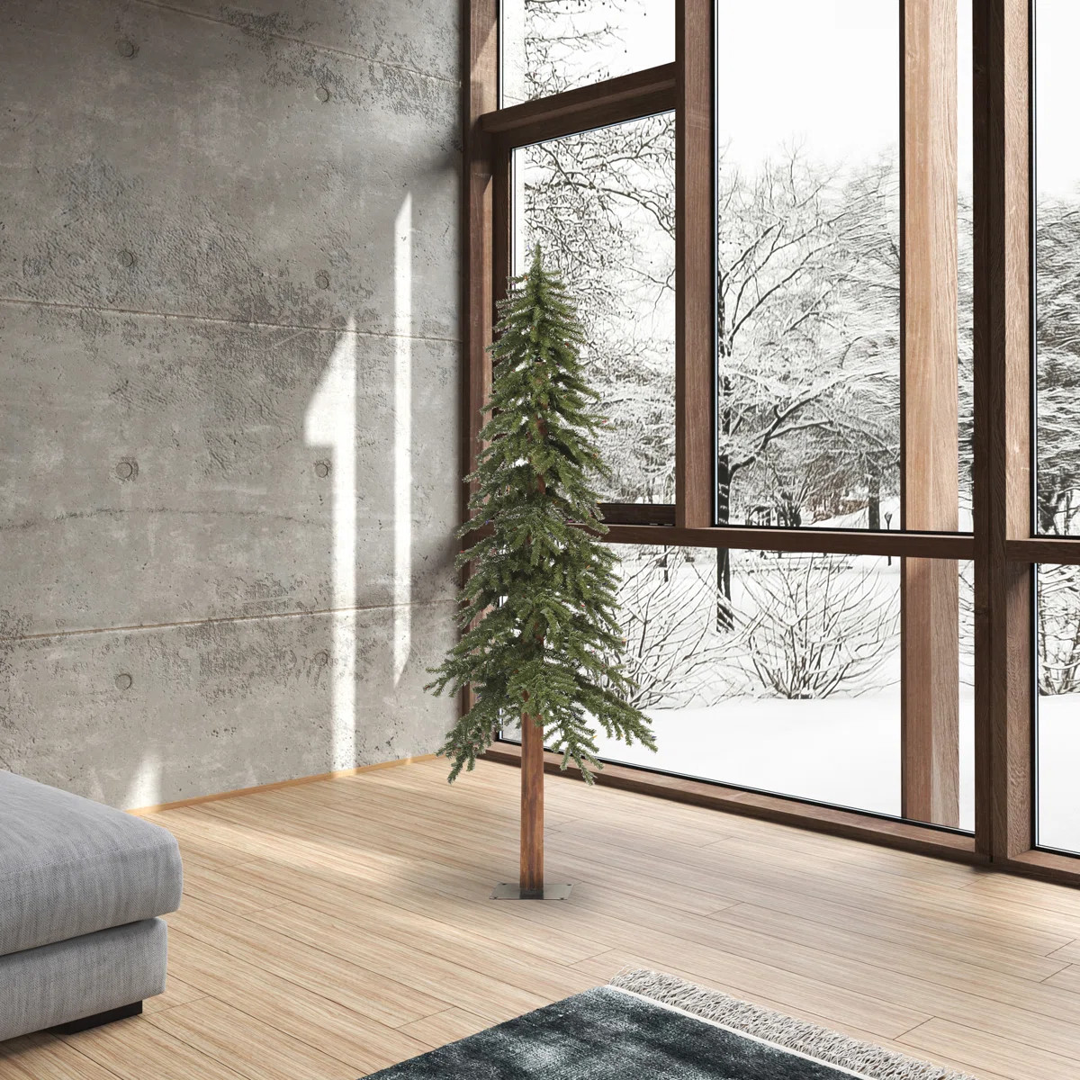 Natural Alpine 6' Pine Christmas Tree | Wayfair North America