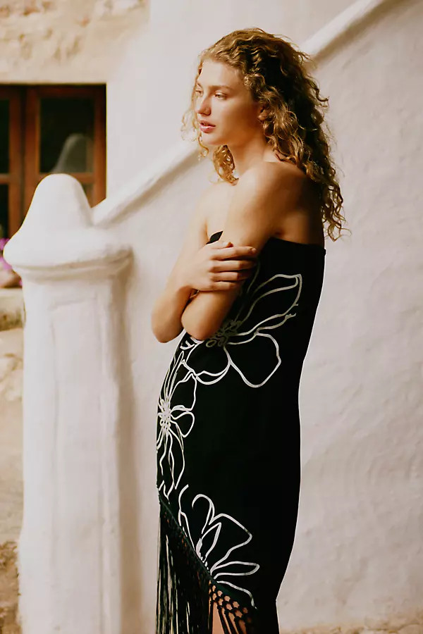 Asymmetrical Fringed T-Shirt Dress | Anthropologie (US)