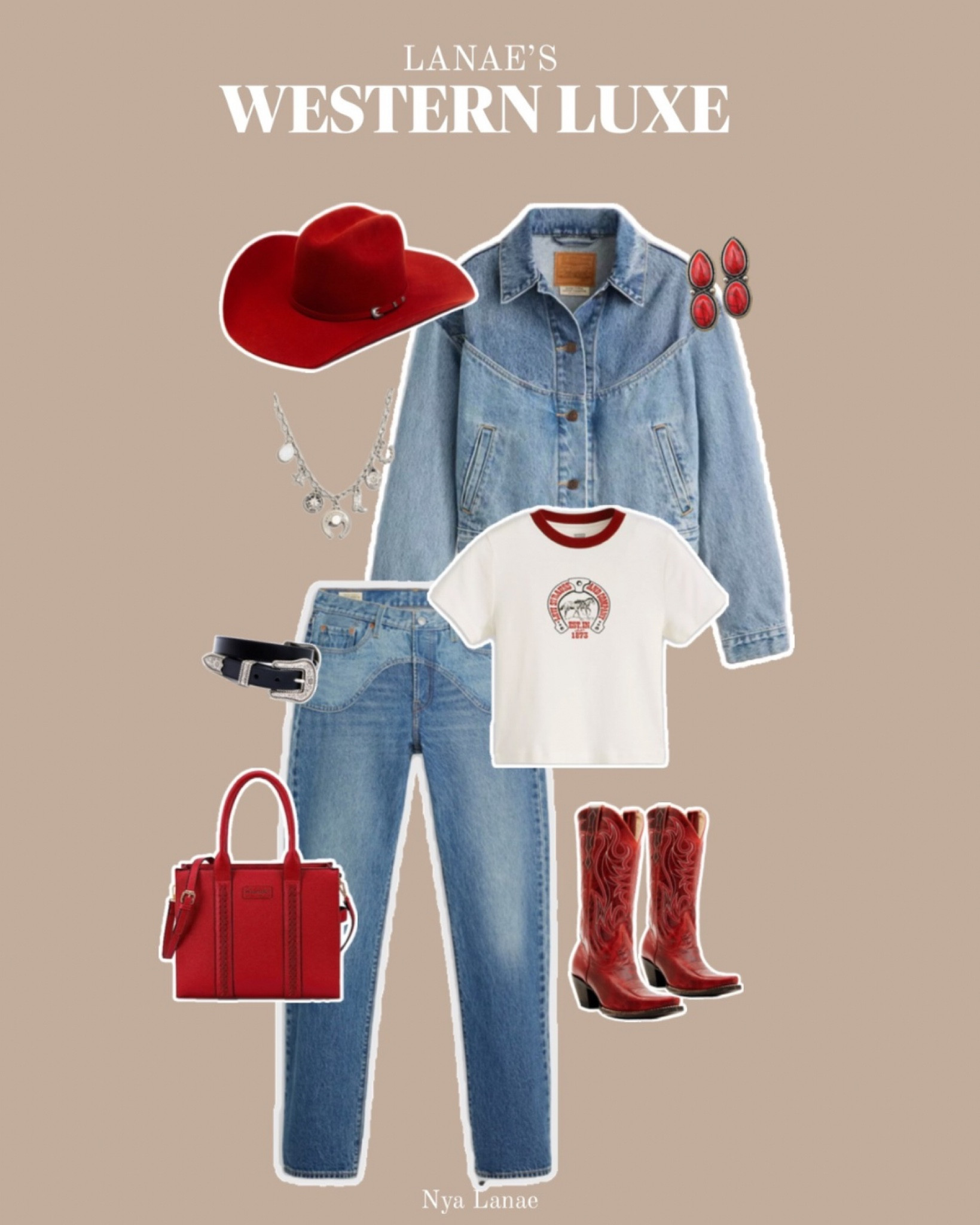 Levi’s Western Outfit | #westernfashion #cowgirloutfit #cowgirlboots #Levis #cowboyhat #cowboycartertour #westernchic #styledbylanae
#Lanaeswesternluxe