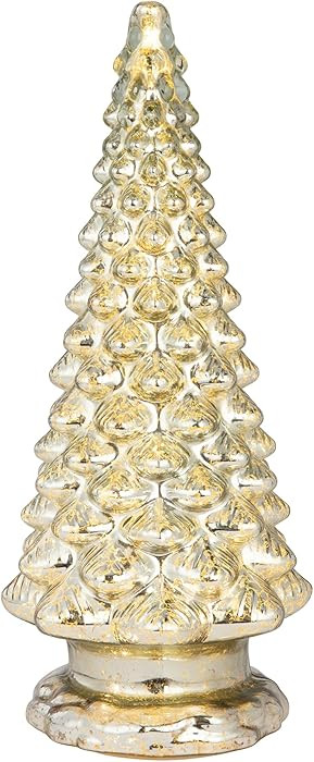 Mr. Christmas 20" Mercury Glass Tree with Twinkling LED Lights, Vintage Holiday Décor | Amazon (US)