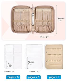 BAGSMART Jewelry Travel Organizer Case Transparent Jewelry Storage Book Ring Binder Jewelry Bags ... | Amazon (US)
