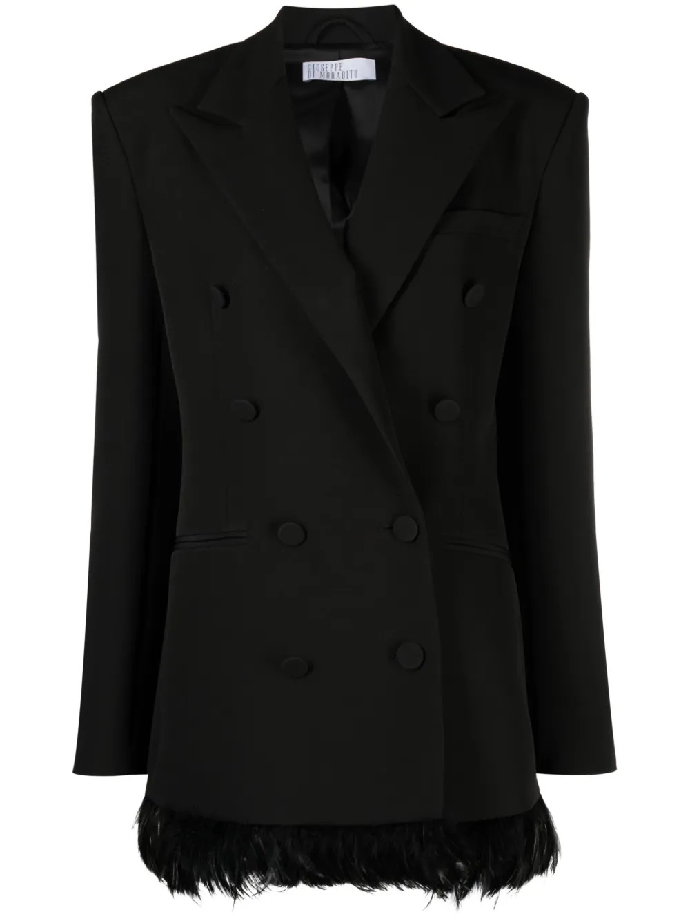 Doppelreihiger Blazer mit Federn | Farfetch Global