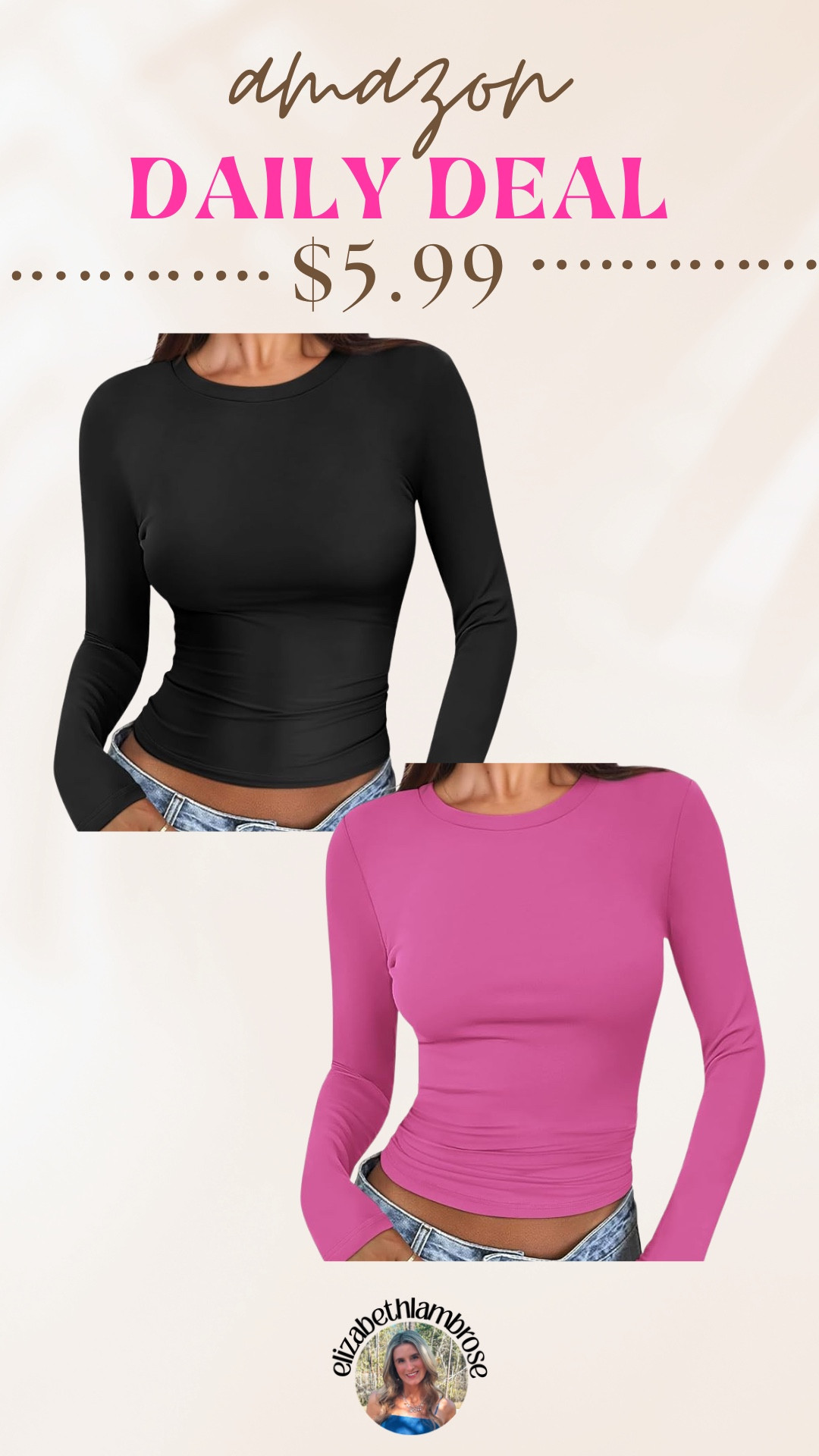 RUN — this Amazon long sleeve basic just dropped to $5.99 (normally $20) 😱 Comes in 10 colors, fits TTS, and perfect for layering. Linking it under my Amazon collection 💕 

 #LTKActive #LTKSaleAlert #LTKWorkwear