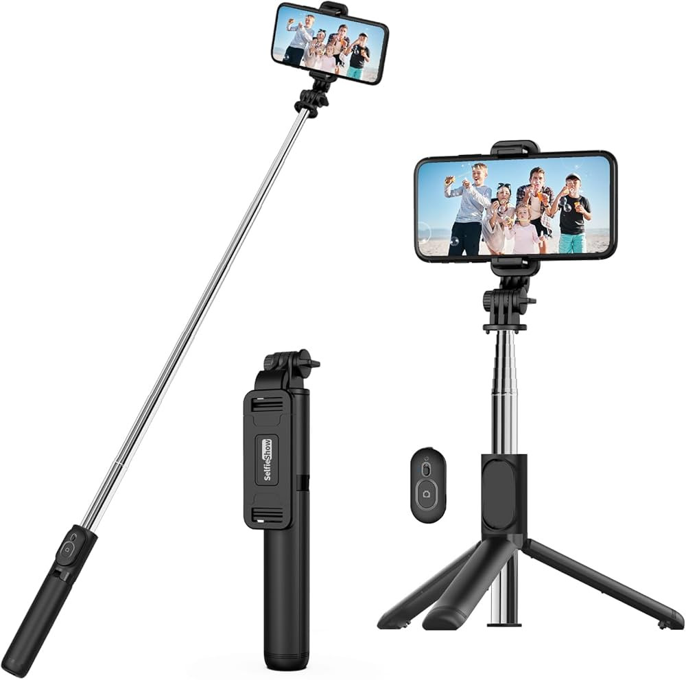 SelfieShow Selfie Stick, Extendable Selfie Stick Tripod with Wireless Remote and Tripod Stand, Po... | Amazon (US)