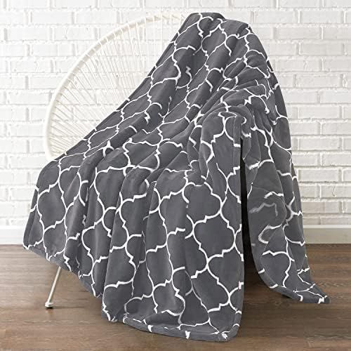 Monte and Jardin Gray Grey Chain Pattern Plush Throw 60 by 70 inches | Amazon (US)