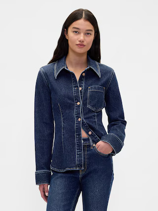 Denim Cinch-Seam Shirt | Gap (US)