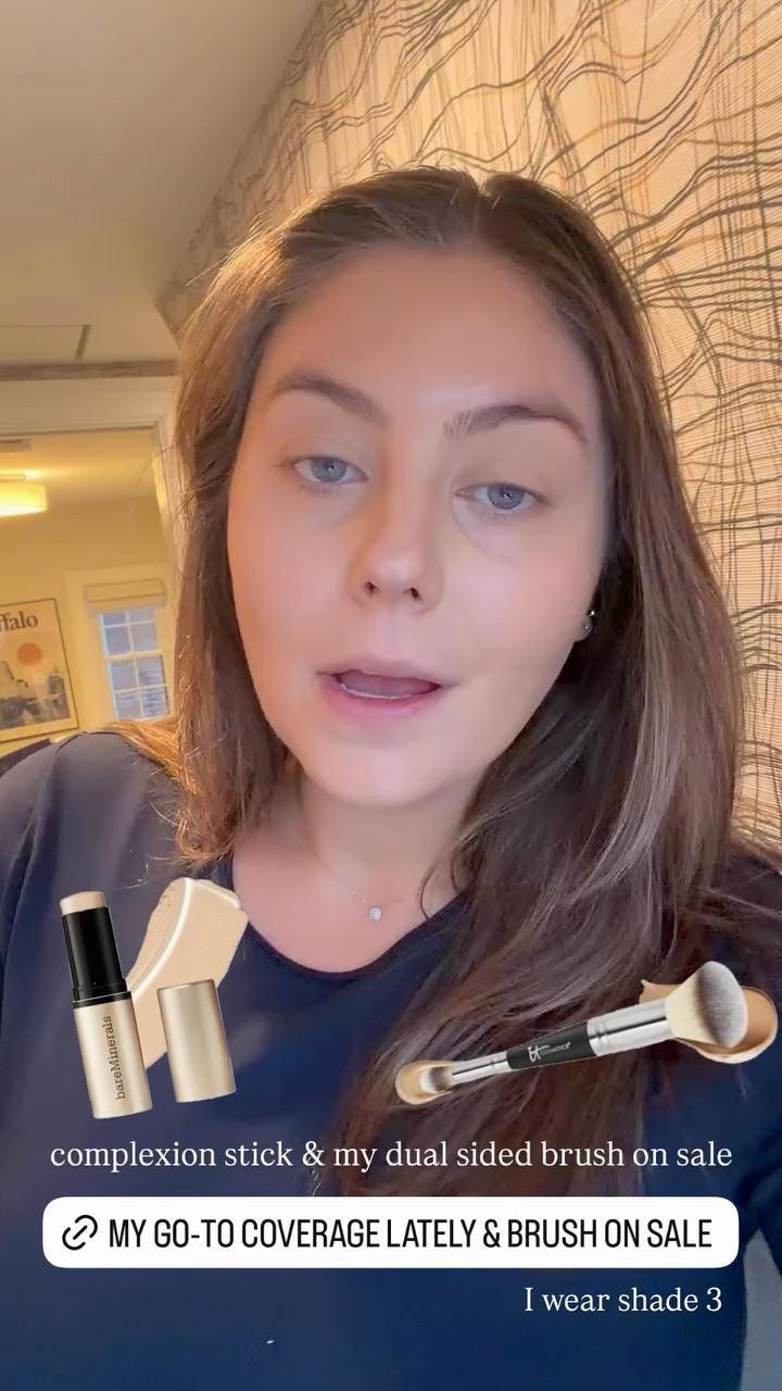 complexion stick & my dual sided brush on sale  I wear shade 3 @bareminerals @itcosmetics