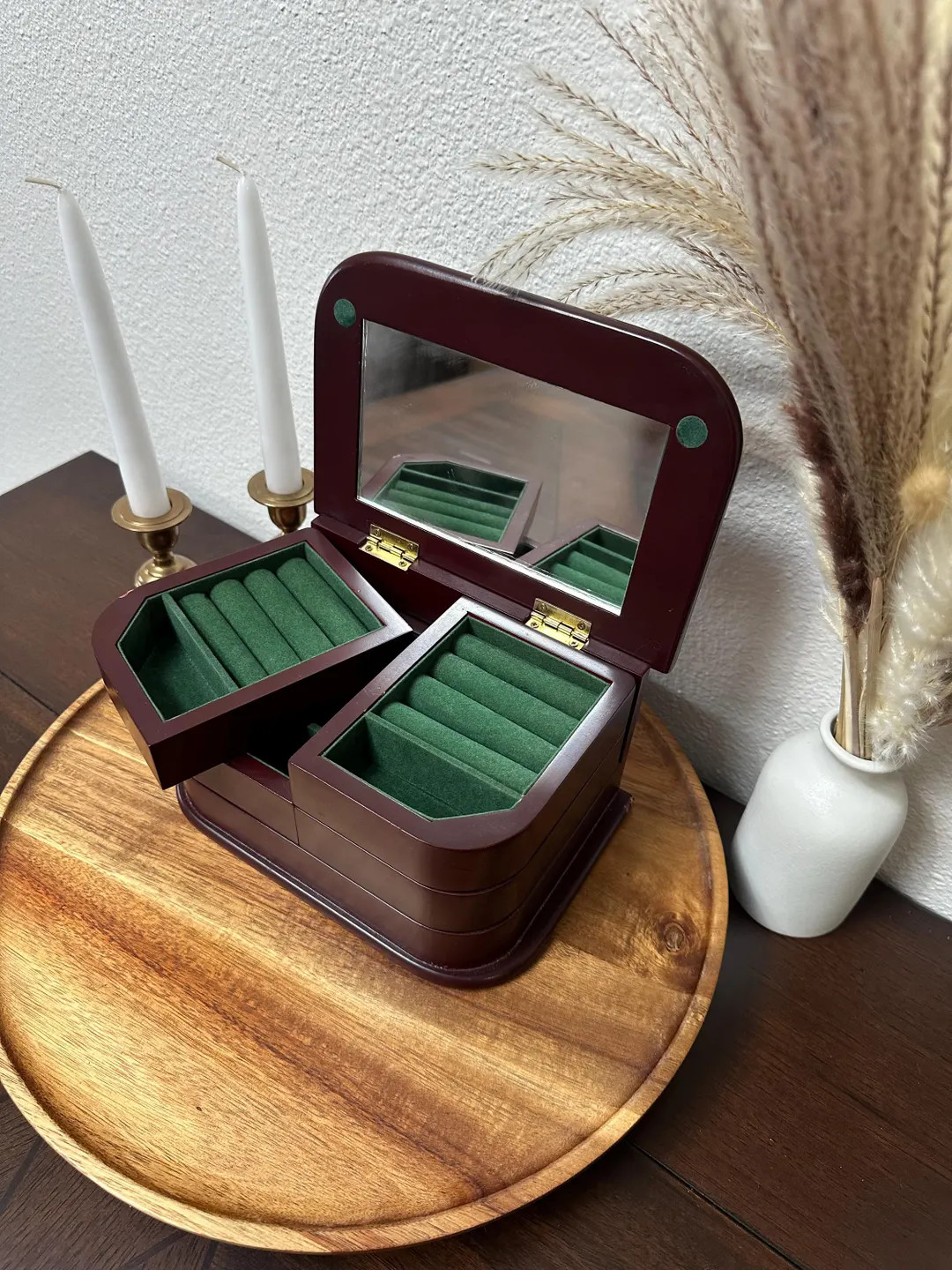 Vintage Wooden 5 Compartment Jewelry Box/ring/bracelet/earring/trinket Storage - Etsy | Etsy (US)