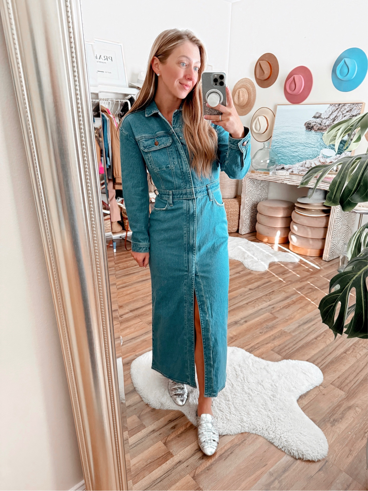 Women's Long Sleeve Denim Maxi … curated on LTK