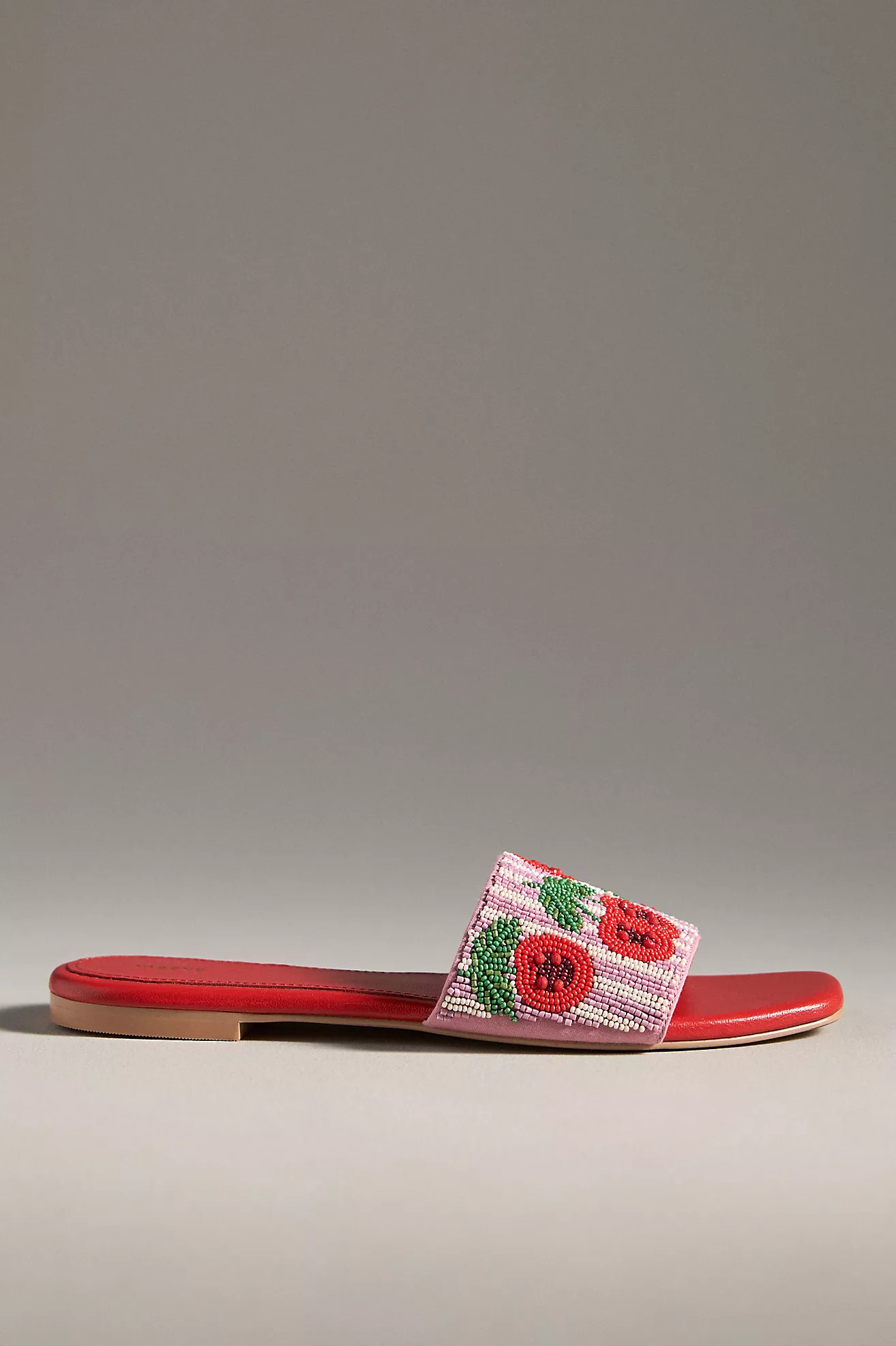 The Fiona Beaded Slide Sandals by Maeve | Anthropologie (US)