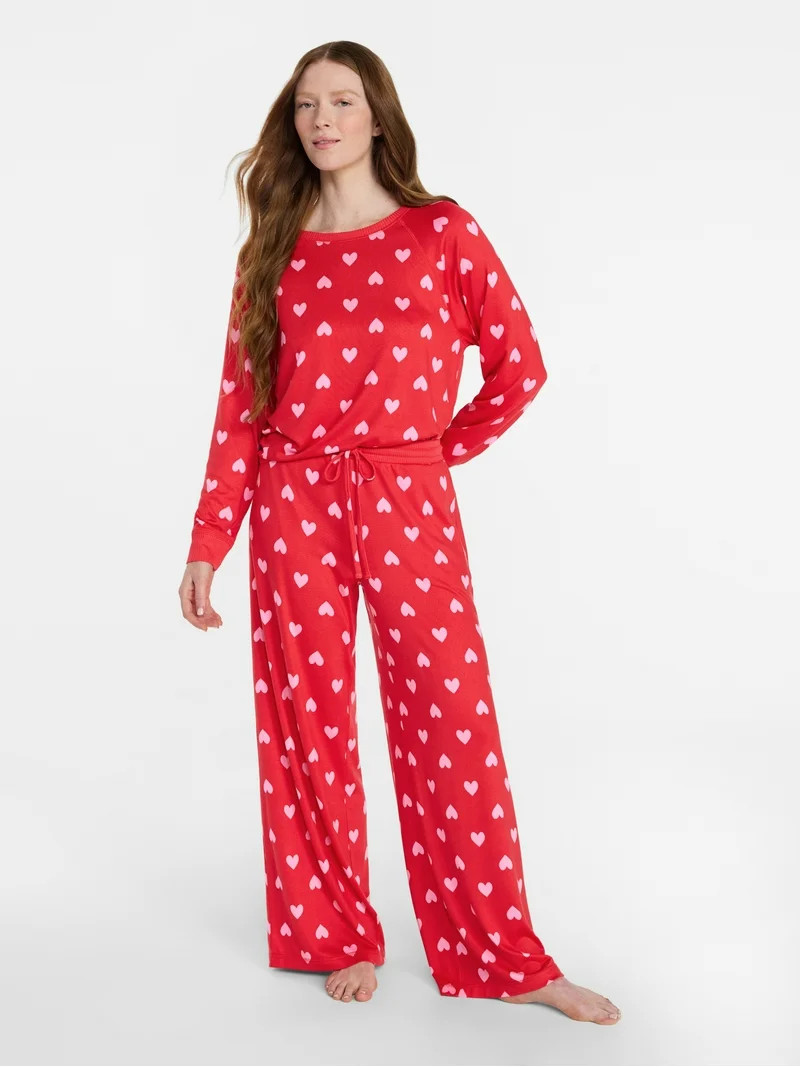 Joyspun Women's Cozy Lounge Collection Hacci Knit Sleep Pants, 29.5'' Inseam, Sizes XS-3X | Walmart (US)