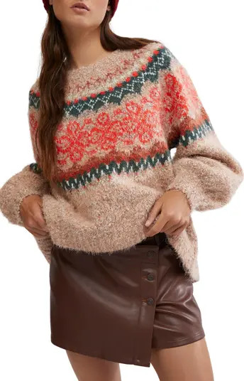 Free People Festive Frost Fair Isle Sweater | Nordstrom | Nordstrom