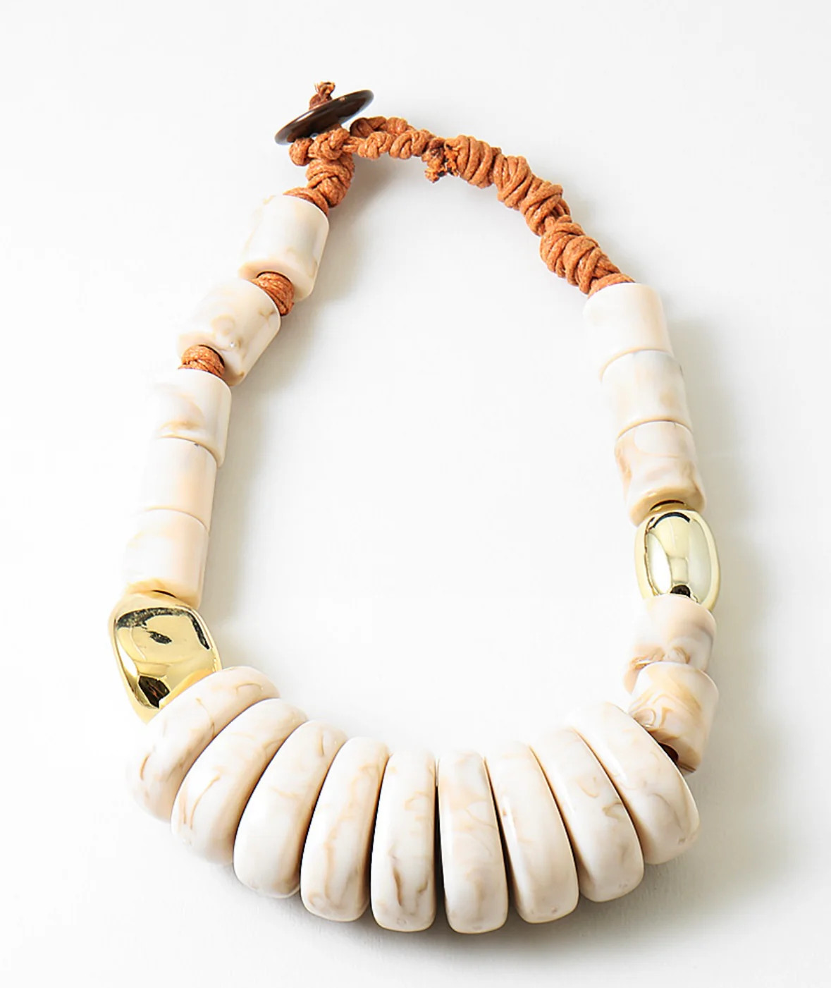 Creamy White resin necklace | Erin McDermott Jewelry