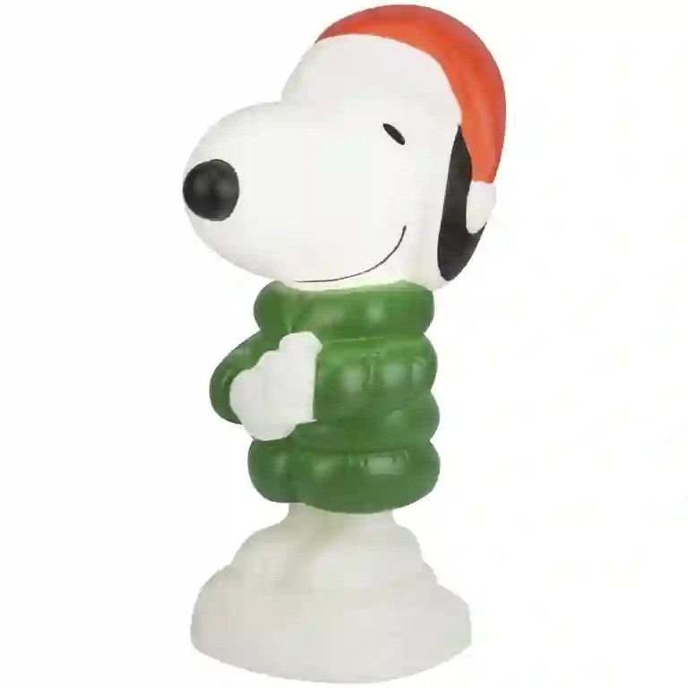 Christmas LED Blow Mold Decor Snoopy in Puffer Coat Peanuts 5.708 in x 8.26 in x 13.97 in 1.14 lb | Walmart (US)