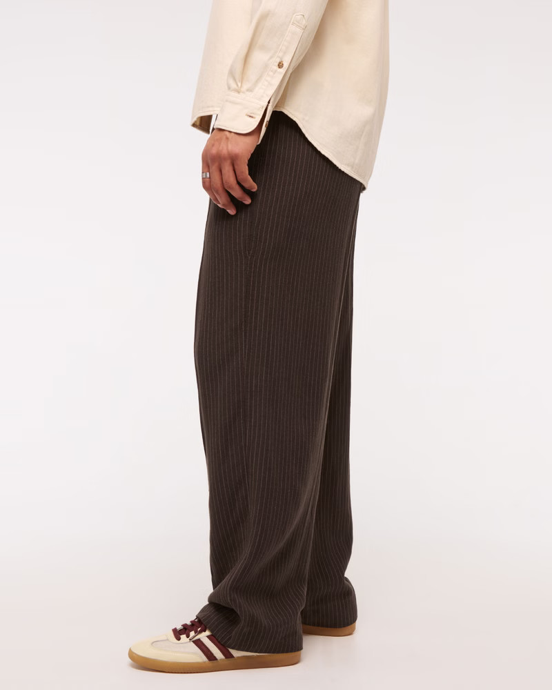 Men's Baggy Tailored Linen-Blend Trouser | Men's New Arrivals | Abercrombie.com | Abercrombie & Fitch (US)