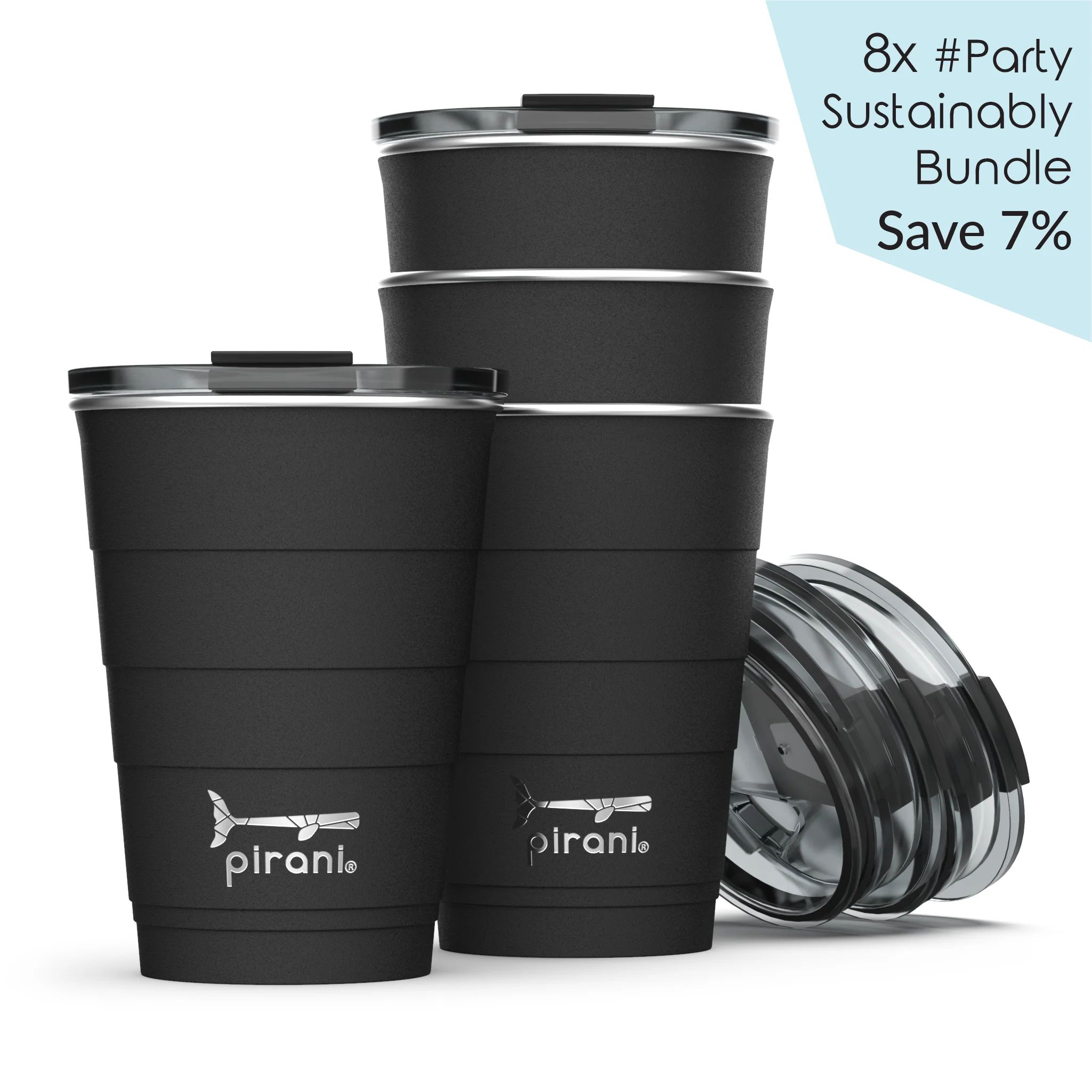 16oz Insulated Stackable Tumbler - 8 Pack - The Big Family Set | Pirani Life, Inc