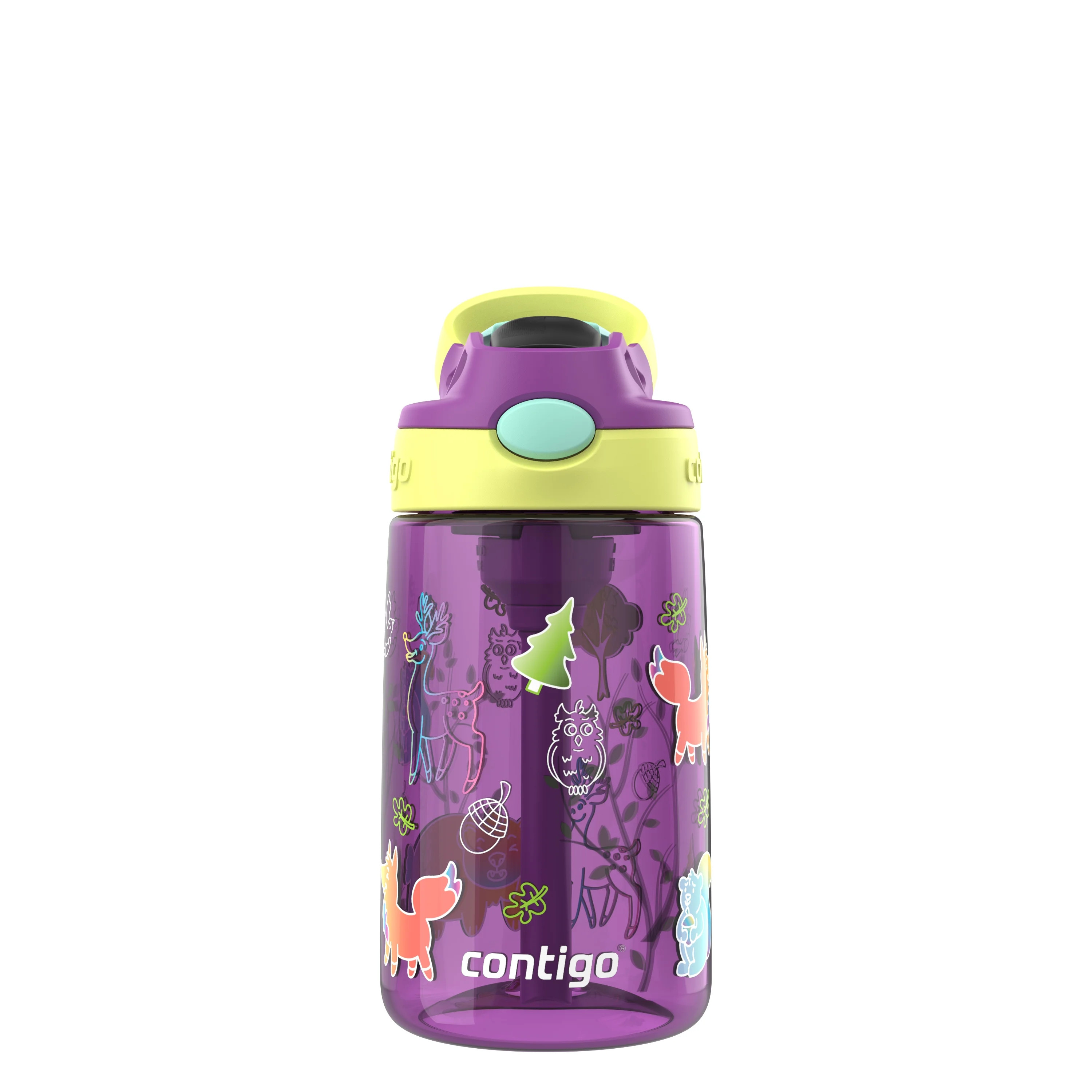 Contigo Kids AUTOSPOUT Straw Water Bottle, Purple, 14oz - Walmart.com | Walmart (US)